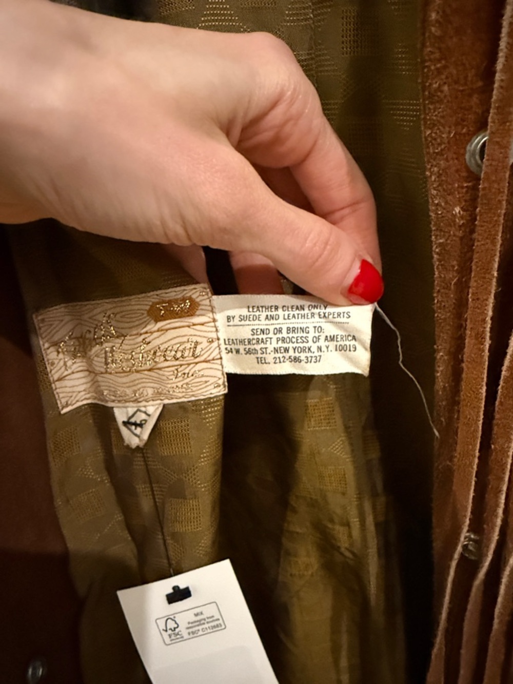 Fringed Suede Jacket - Brown. Vintage. - Picture 4 of 14